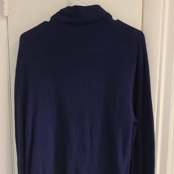 Alfani Mens 1/4 Zip Sweater Dark Blue Size Large - Picture 3 of 4